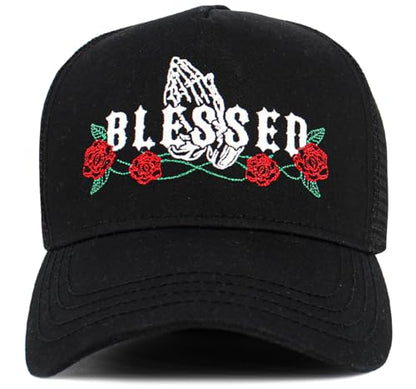 KBETHOS Praying Hands Rosary Dad Hat Baseball Cap Unconstructed Polo Style Adjustable Unisex - color: Black Black Praying Hands Blessed Mesh