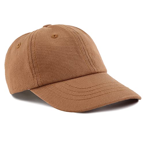 Peecabe Plain Toddler Baseball Hat Unisex Cotton Kids Trucker Hat Adjustable Baby Boys Sun Caps Girls Baseball Cap 1-5Y - color: Brown, size: 2-4T