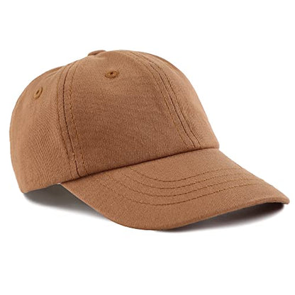 Peecabe Plain Toddler Baseball Hat Unisex Cotton Kids Trucker Hat Adjustable Baby Boys Sun Caps Girls Baseball Cap 1-5Y - color: Brown, size: 6-24 Months