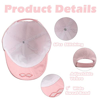 JANGANNSA Baby Duck Cap Infant Kids Sun Hat Bear Cute Cartoon Caps Spring Summer - color: Pink Striped Bear, size: 3-18 Months