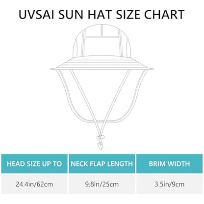 UPF 50+ Foldable Sun Hats Wide Brim with Large Neck Flap for Men Women UV Protection Gardening Fishing Beach Hat - color: Pack of 2, Navy Blue & Stone Blue