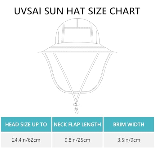 UPF 50+ Foldable Sun Hats Wide Brim with Large Neck Flap for Men Women UV Protection Gardening Fishing Beach Hat - color: Pack of 2, Navy Blue & Stone Blue