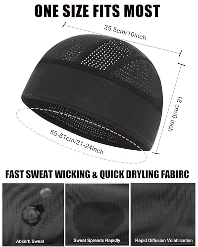 Cooling Skull Cap Breathable Mesh Helmet Liner Motorcycle Cycling - color: 2-black+wine Red