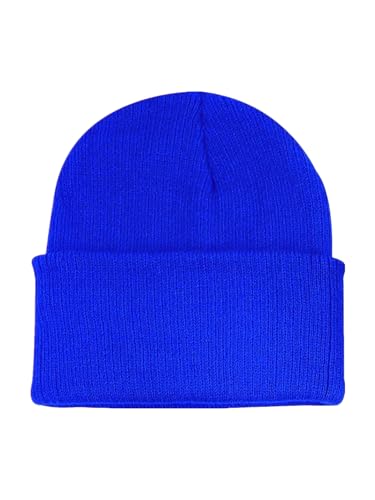 Century Star Kids Slouchy Beanie Halloween Costume Hat Winter Knit Cuff Toddler Boys Girls - color: Sapphire Blue