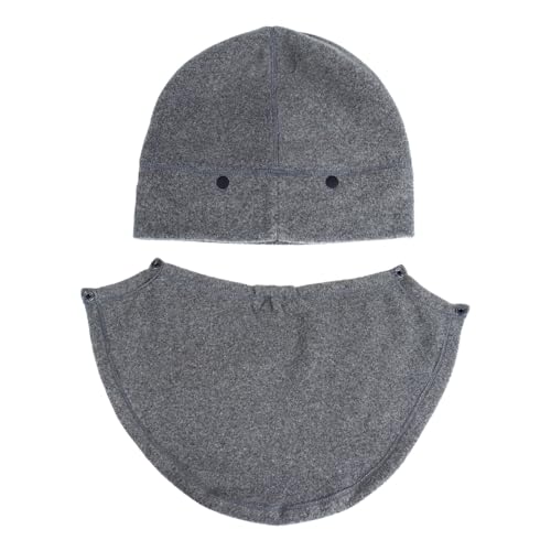 Timberland Men’s 2-in-1 Fleece Balaclava - Water Resistant, Convertible Hood with Face Cover, Soft Fleece for Cold Weather - color: Dark Grey Heather