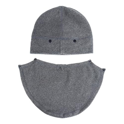 Timberland Men’s 2-in-1 Fleece Balaclava - Water Resistant, Convertible Hood with Face Cover, Soft Fleece for Cold Weather - color: Dark Grey Heather