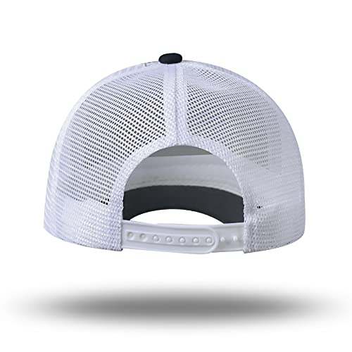 American Flag Trucker Hat - Snapback Hat, Baseball Cap for Men Women - Breathable Mesh Side, Adjustable Fit - for Casual Wear - color: Black/White