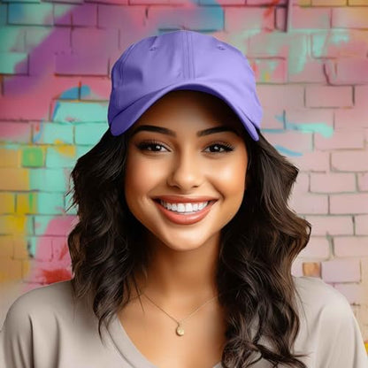 DALIX Baseball Cap Dad Hat Plain Men Women Cotton Adjustable Blank Unstructured Soft - color: Lavender
