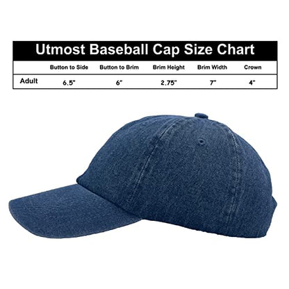 Utmost Unisex Classic Low Profile Cotton Baseball Cap Plain Blank Camoflauge Soft Unconstructed Adjustable Size Dad Hat - color: Denim Dark Blue