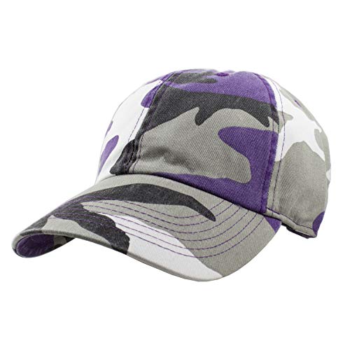 Gelante Baseball Cap Dad Hat 100% Cotton Polo Style Plain Blank Adjustable Size. - color: Purple Camo