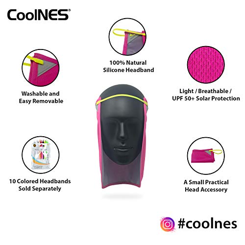 CoolNES - UV Sun Protection Neck Drape Adjustable Multifunctional 2 in 1 Face Covering for Outdoor Fishing - Unisex - color: Coolnes-pink