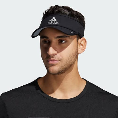 adidas Men's Superlite Visor - color: Black/Silver Reflective/2