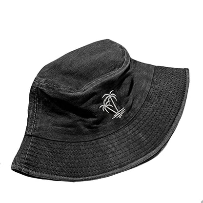 Unisex Bucket Hat Summer UPF 50+ Sun Protection Outdoor Beach Fishing Travel Hiking Hat - color: Coconut Tree