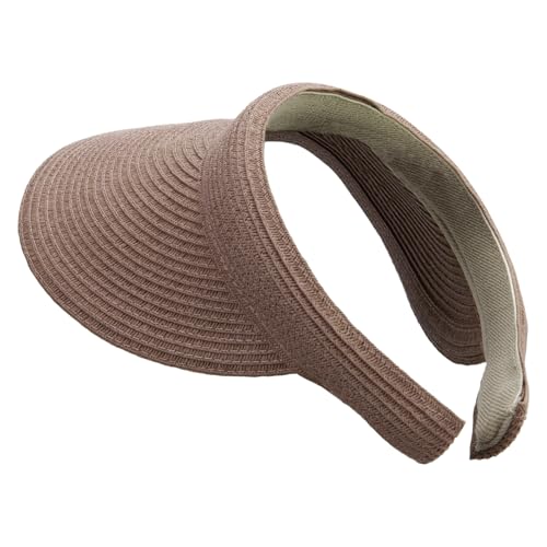 Womens Clip On Toyo Braid Visor - color: Rose