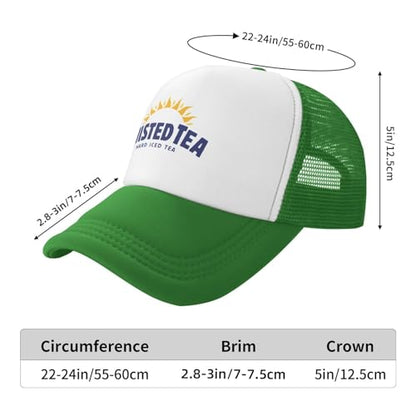 Mens Twisted Trucker Hat Mesh Snapback Adjustable Baseball Cap - color: Green