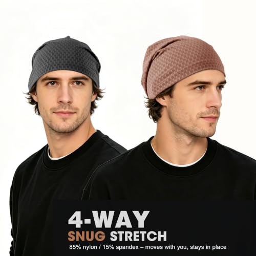 WTACTFUL 3-Pack Breathable Cooling Skull Cap for Men & Women Summer - color: Black+gray+red