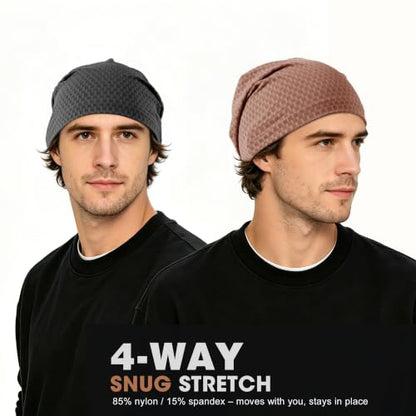 WTACTFUL 3-Pack Breathable Cooling Skull Cap for Men & Women Summer - color: Black+gray+red