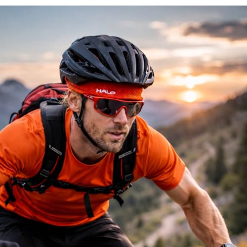 Halo Headband Skull Cap - The Ultimate Sweat Diverting, Absorbent, Lightweight, High Performance Skull Cap - color: Fire