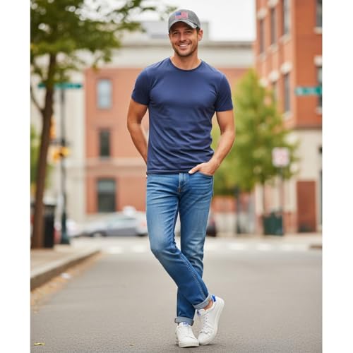 Falari USA Flag Embroidered Baseball Cap, Low Profile Adjustable Dad Hat, 100% Cotton, Pre-Washed - color: Gray