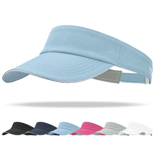 Sukeen Women's Adjustable Fit Runners Lightweight Comfort Performance Visor, Sports Sun Visor One Size Fits Most - color: Glacier Blue