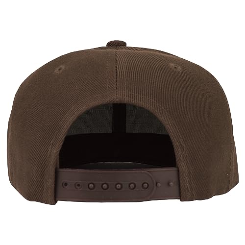 Gelante Plain Blank Flat Brim Adjustable Snapback Baseball Caps LOT 6 Pack - color: Coffee
