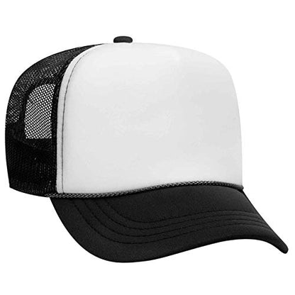 OTTO Cap Youth 5 Panel High Crown Mesh Back Trucker Hat Polyester Foam Front