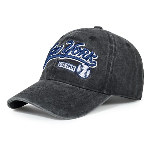 Baseball Cap Unstructured Classic Vintage Embroidered Ball Hat Men Women - color: New-york-2