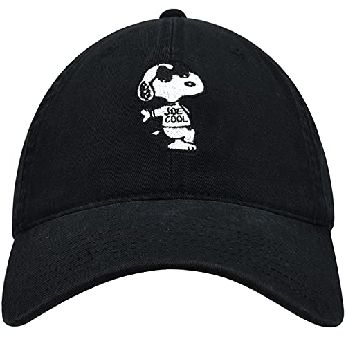 Concept One Unisex Adult Peanuts Snoopy Dad Hat, Adult Cotton Adjustable Baseball Cap with Curved Brim - color: Joe Cool