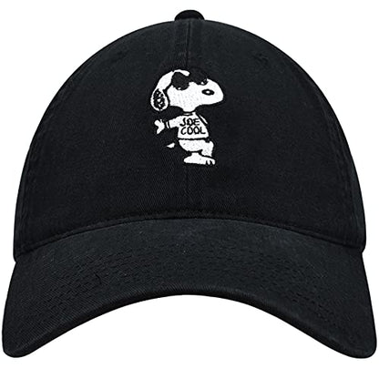 Concept One Unisex Adult Peanuts Snoopy Dad Hat, Adult Cotton Adjustable Baseball Cap with Curved Brim - color: Joe Cool
