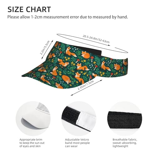Unisex Adjustable Sports Sun Visor - color: Forest Fox