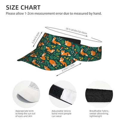 Unisex Adjustable Sports Sun Visor - color: Forest Fox