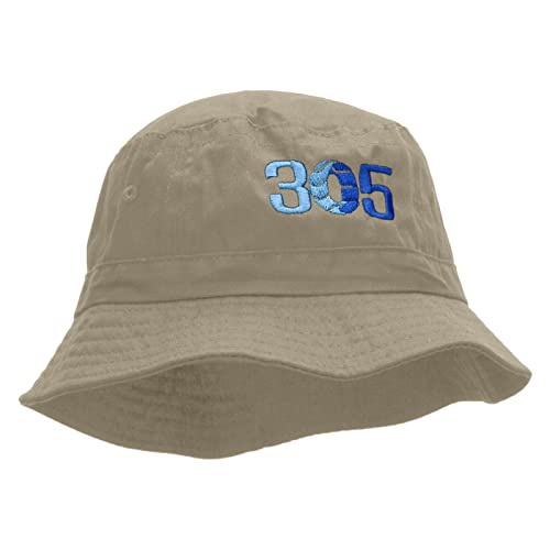 e4Hats.com 305 Embroidered Bucket Hat - color: Natural