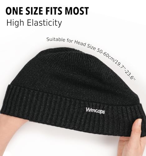 Wmcaps Winter Fleece Lined Beanie Stocking Cap with Reflective Logo - color: Slate Grey