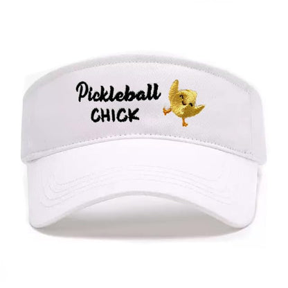 Embroidered Pickleball Visor Men Women,Gifts for Pickleball Lovers - color: White, style: Pickleball Chick