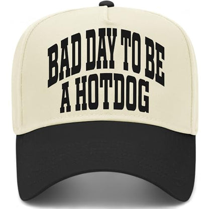 Bad Day to Be A Hotdog Collegiate Hat - color: Black/Natural