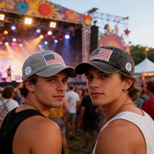 American Flag Baseball Cap, Unisex Adjustable Hat for Outdoor Daily Wear