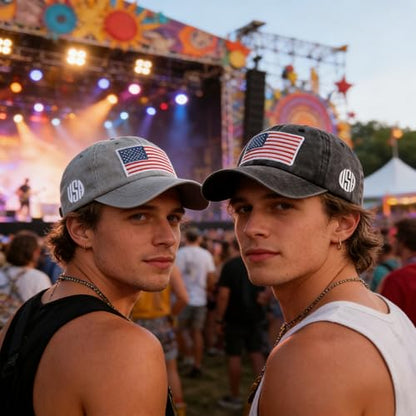 American Flag Baseball Cap, Unisex Adjustable Hat for Outdoor Daily Wear