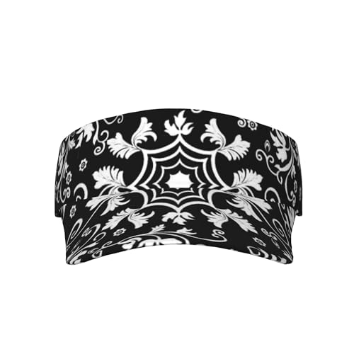 Vintage Mandala Sports Sun Visor Hat Men Women Adjustable Hats Empty Top Cap for Running Tennis Golf - color: Color-10
