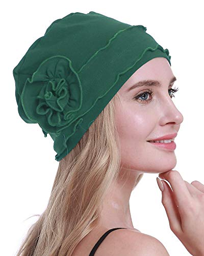osvyo Chemo Headwear Turban Cap for Women - Cancer Beanie Hair Loss Sealed Packaging - color: Cotton-light-olive
