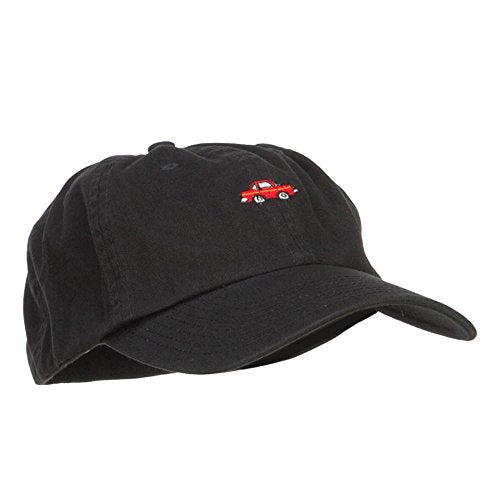 e4Hats.com Mini Car Embroidered Low Cap - color: Black