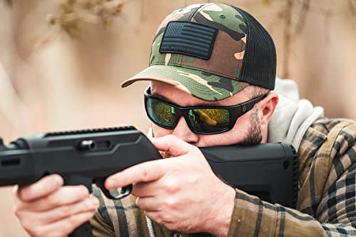 Magpul Trucker Hat Snap Back Baseball Cap, One Size Fits Most - color: Standard Patch Woodland Camo