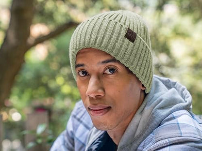 adidas Men's Pine Knot Fold Beanie - color: Tent Green/Black