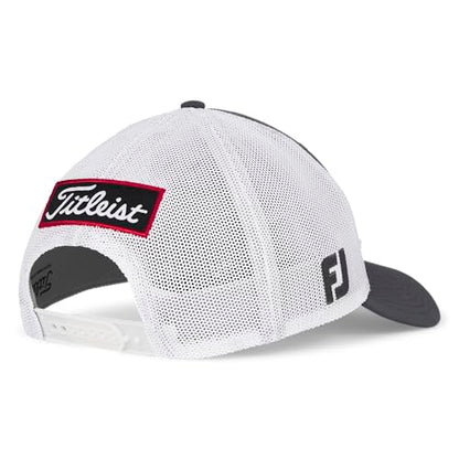 Titleist Men's Tour Performance Mesh Golf Hat - color: Charcoal/White