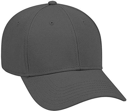 Ashen Fane 6 Panel Structured Low Profile Superior Cotton Twill Basic Baseball Hat - color: Charcoal Gray