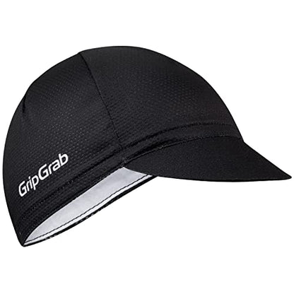 GripGrab Summer Cycling Cap - UV Protection Under-Helmet Bicycle Visor Hat - color: Black, size: Small-Medium