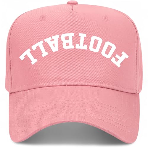 Football Upside Down Reversed Vintage Trucker Hat | Premium Snapback Baseball Hat for Men & Women - color: Pink
