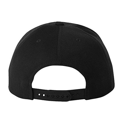 Custom Hat. 6089 Classic Snapback. Embroidered. Place Your Own Text/Logo - color: Black