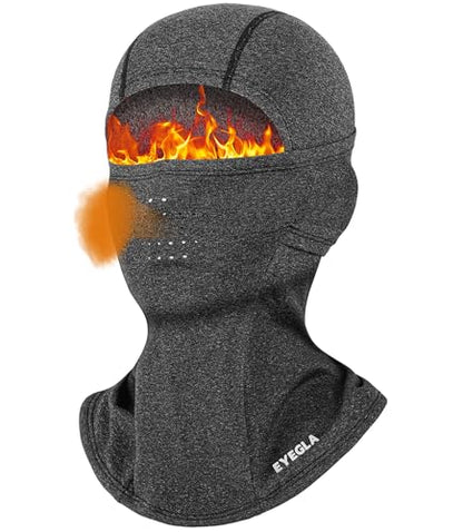 Winter Balaclava Ski Mask for Men Women Thermal Face Mask Breathable Face Cover for Cold Weather Motorcycle Snowboard - color: E2-dark Grey(breath Hole)