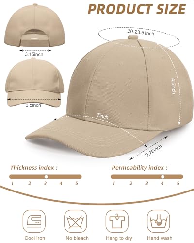 Handepo 24 Baseball Caps Adjustable - color: Khaki