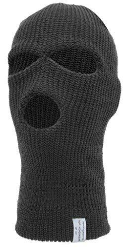 TOP HEADWEAR 3-Hole Winter Ski Mask - color: Charcoal